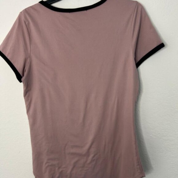 Mauve Short Sleeve Tee with Elephant Detail - Picture 2 of 4